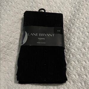 Lane Bryant Classic Black Tights with rhinestone detailing